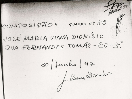 autografo de José Viana Dionisio na PIDE - II EGAP, 47